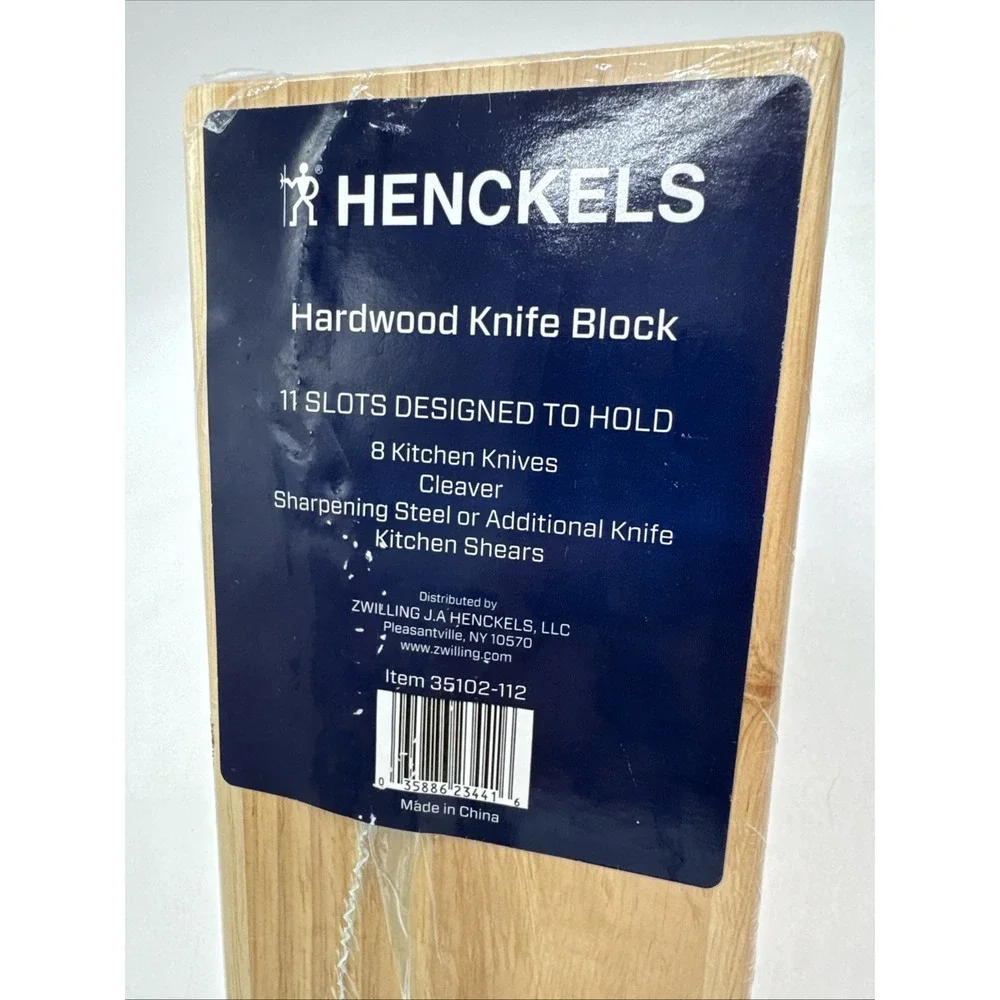 Henckels Hardwood Knife Block, Knife Storage, 11-slot New Sealed